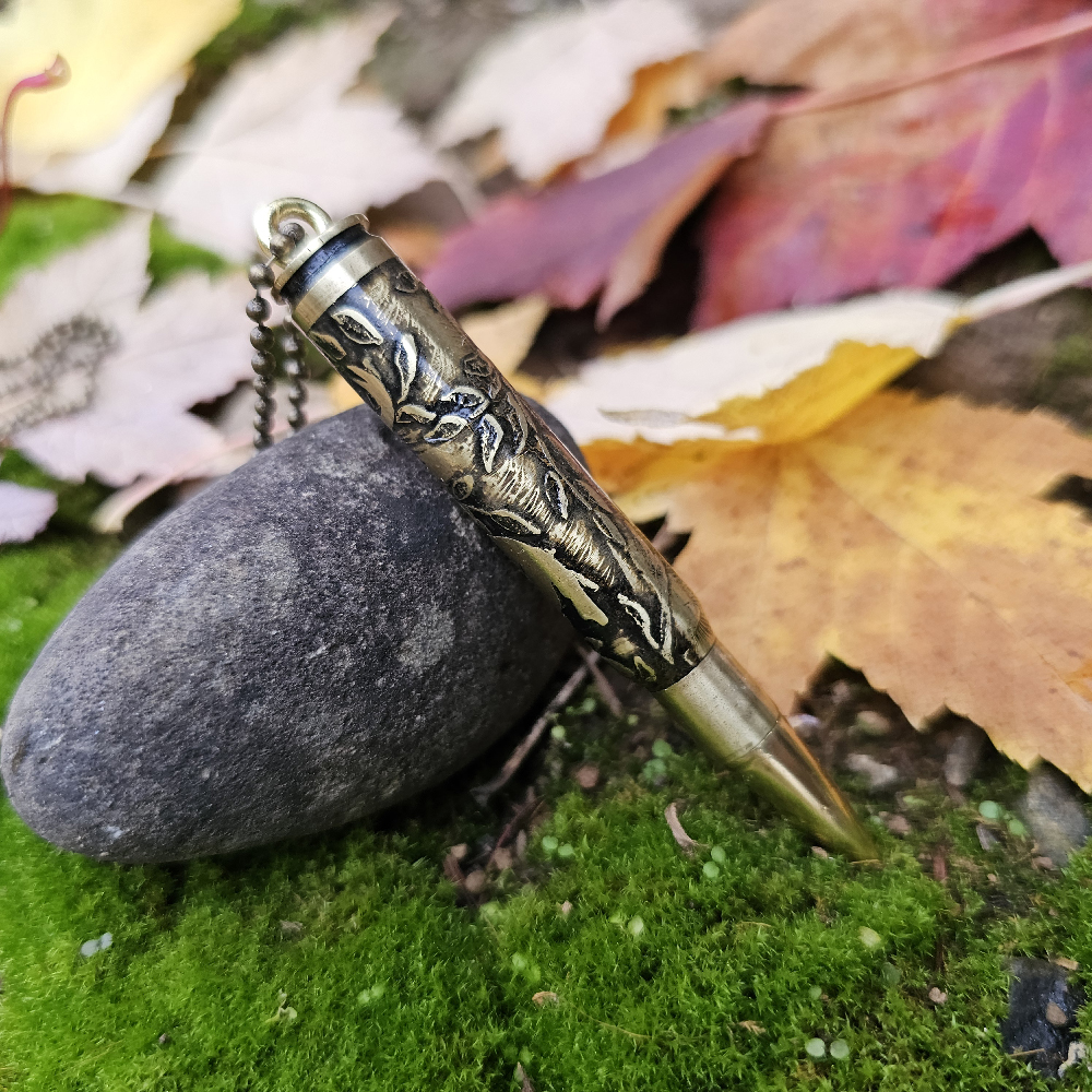 Acid Etched Deer in Trees Necklace - Image 2