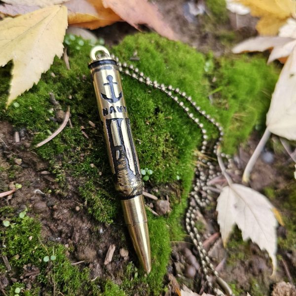 Acid Etched Veteran Flag Necklace - Image 4